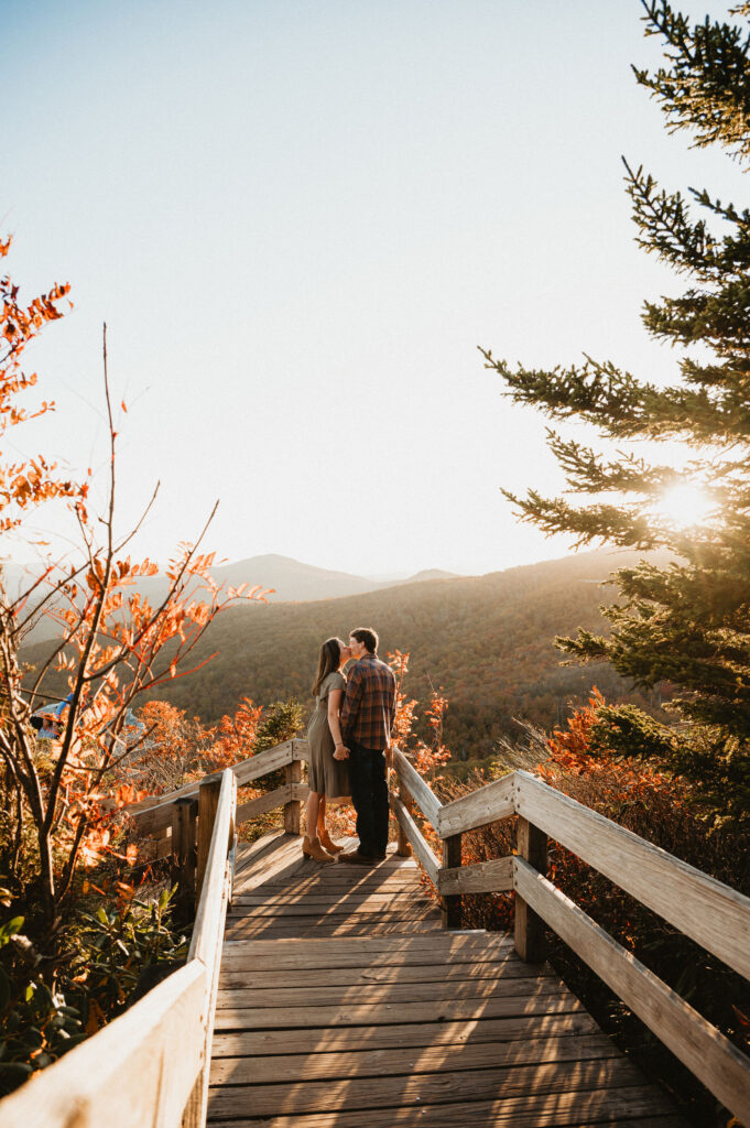 Mountain engagement photos in Banner Elk, NC