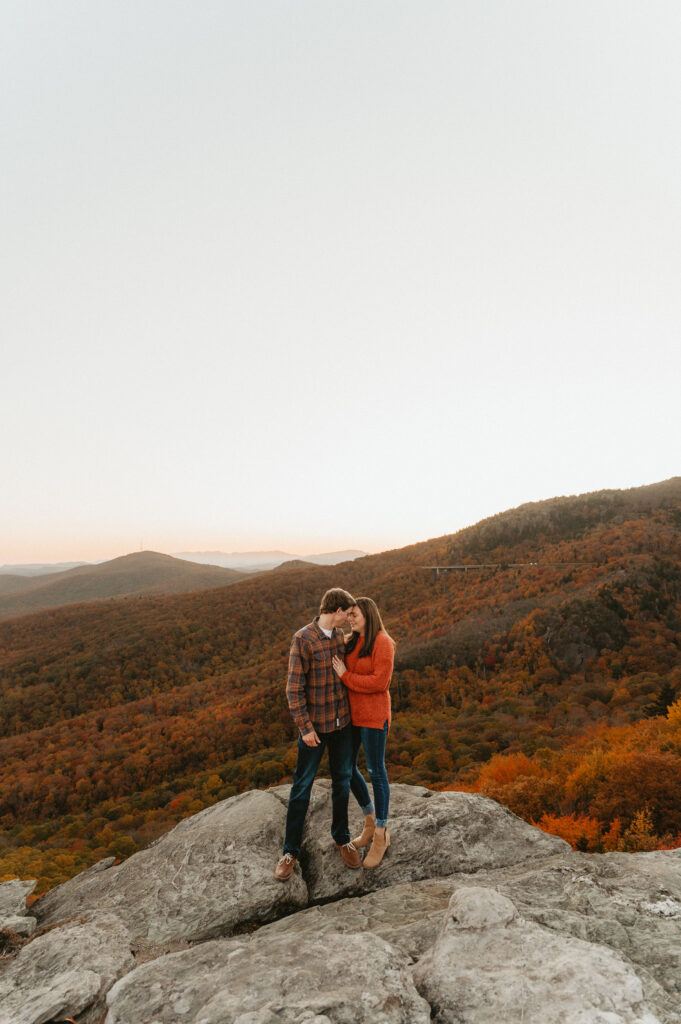 Mountain engagement photos in Banner Elk, NC