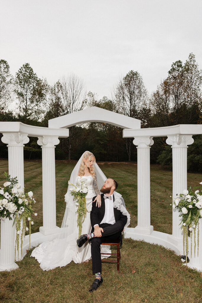 North Carolina Wedding Photographer capturing editorial wedding photo