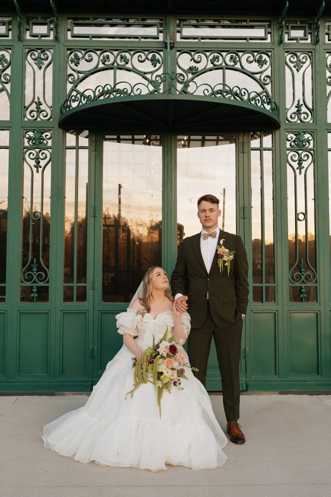 North Carolina wedding photographer taking editorial wedding photos